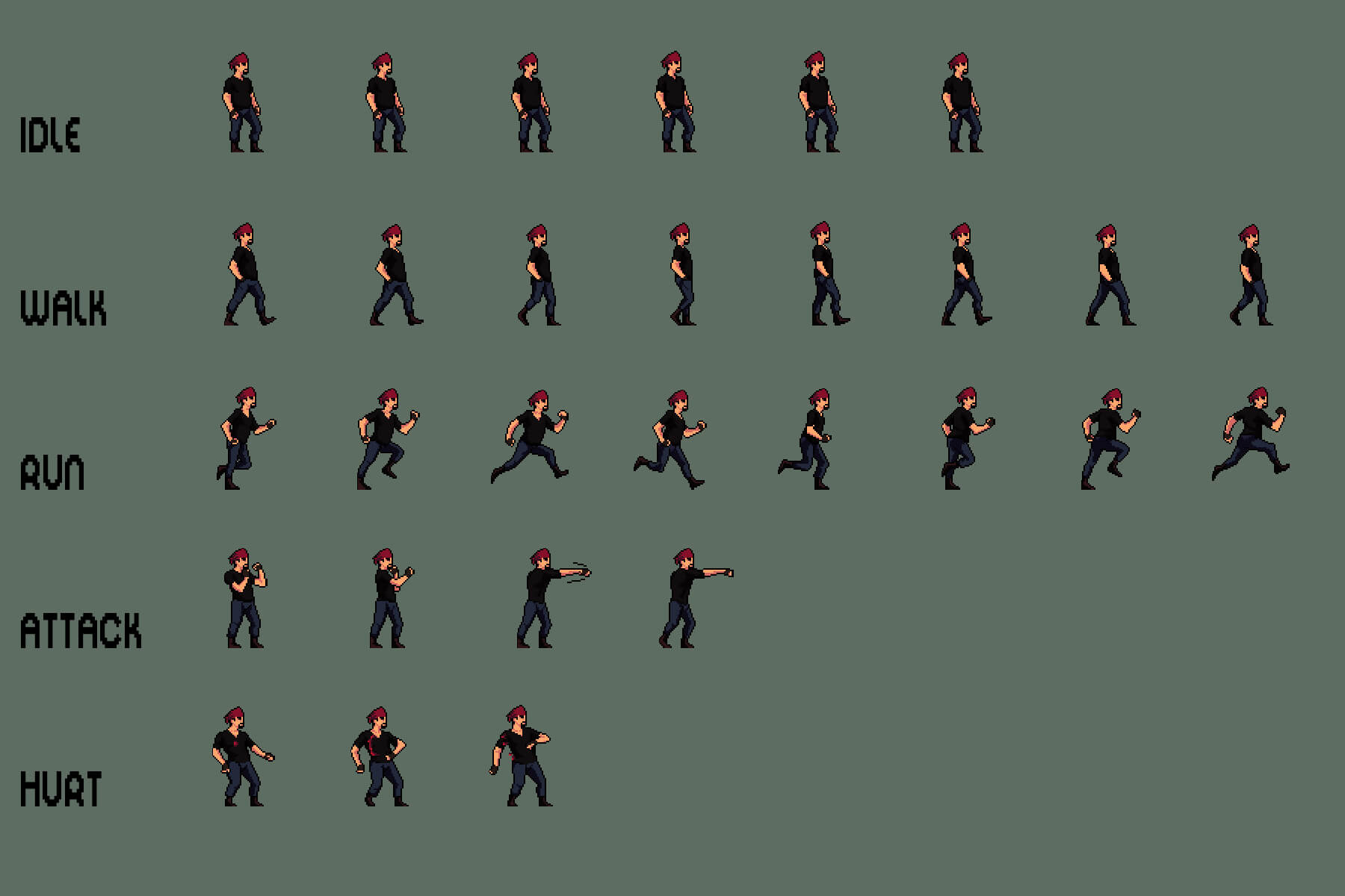 Bandits Pixel Art Character Sprite Sheets Pack by 2D Game Assets on ...