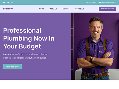 Plumbing Service Website design homepage landing page landingpage plumbing homepage plumbing service plumbing website ui ui challange web design website