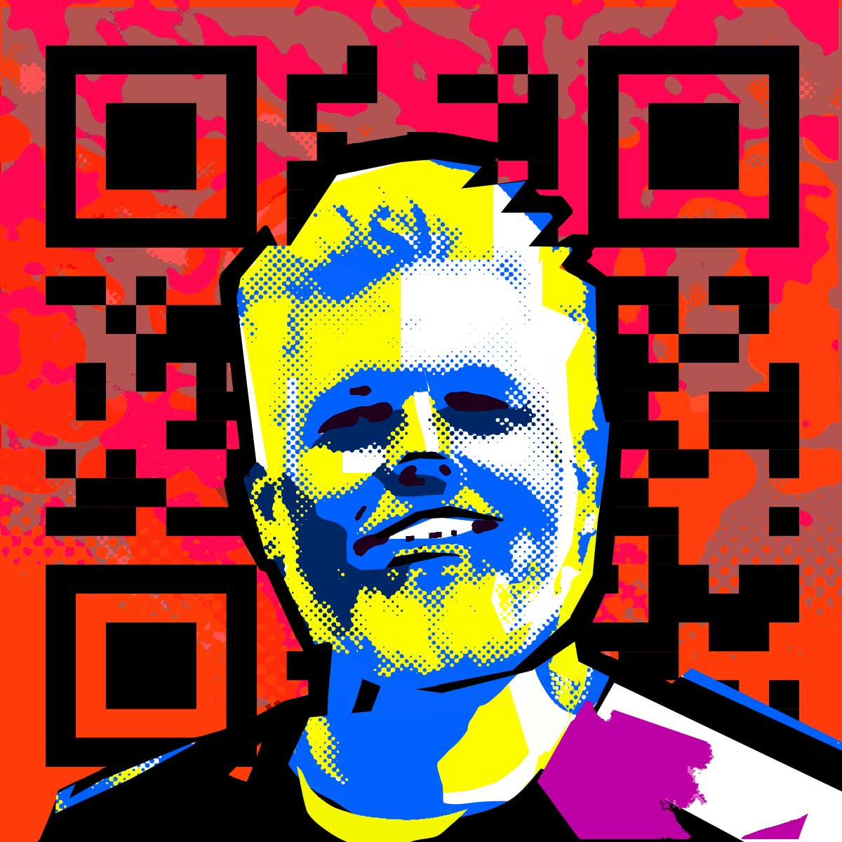Self Portrait. popart portrait screenprinting