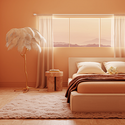 Peach Fuzz Bedroom cozyspaces