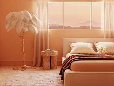 Peach Fuzz Bedroom cozyspaces