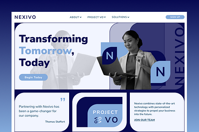 Nexivo Technology - Landing Page Web Design graphic design landing page web design