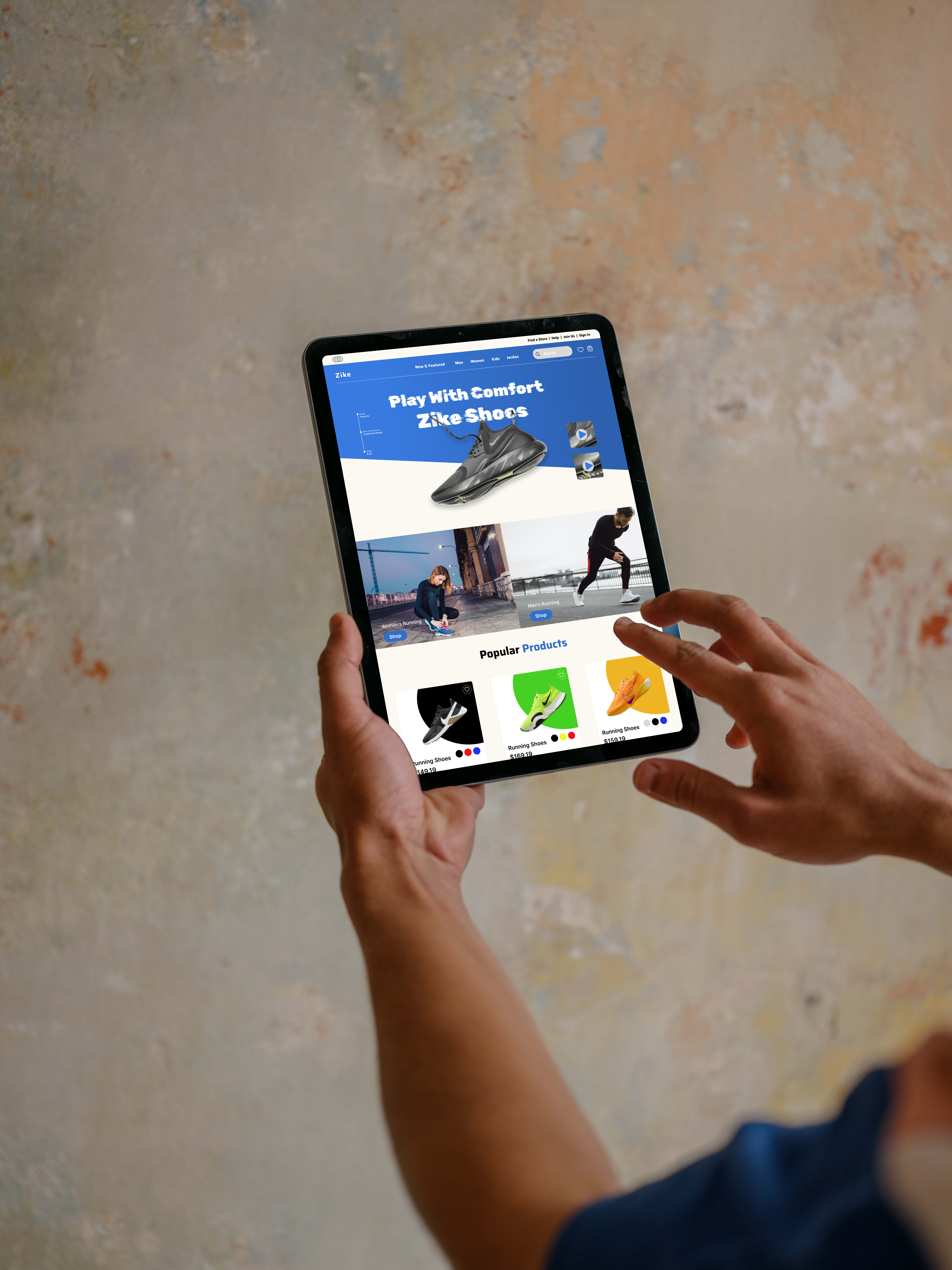 Shoe Website Landing Page ui app branding design graphic design icon minimal typography ui ux web web design website