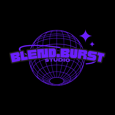 BlendBurst Studio Logo 3d branding graphic design logo