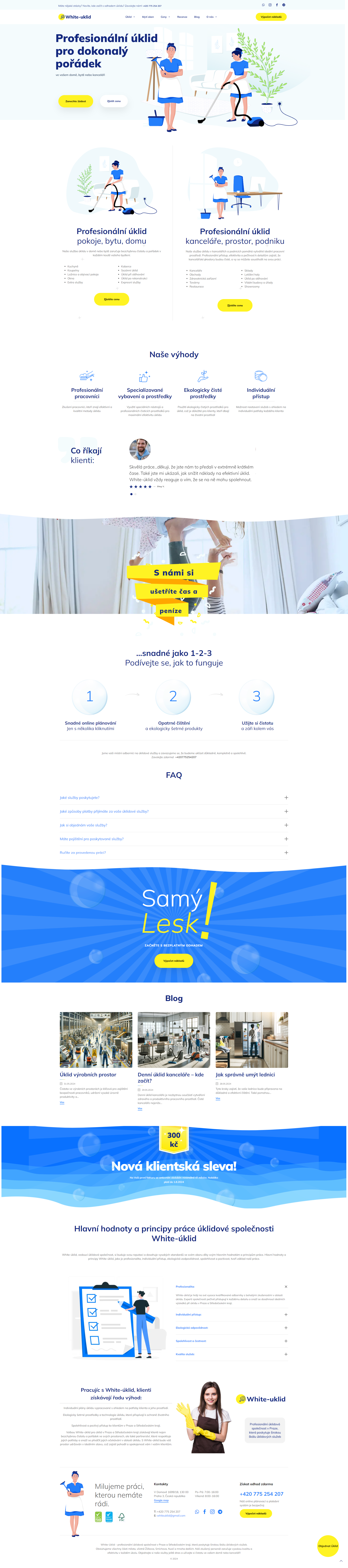 White-uklid ux web