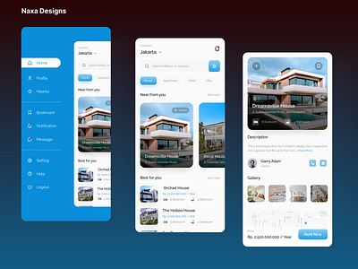 House Rental App app design app designing branding graphic design landing page ui ui design ui ux designing ux design website design