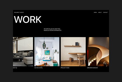 Resurrect Agency - Project Page agency company design gallery inpsiration landing page projects studio ui ux website