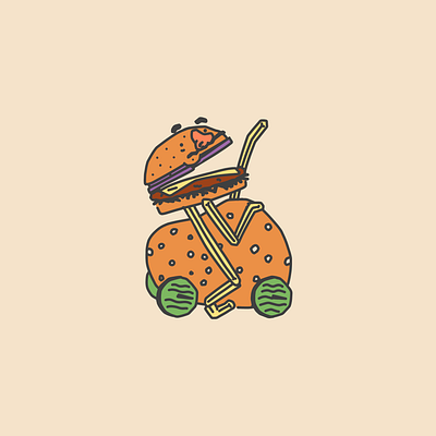 La big boy - Chef burger burger car colombia design illustration medellin potato vector