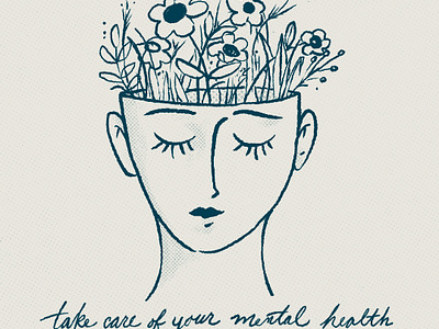 Mental health awareness post design illustration