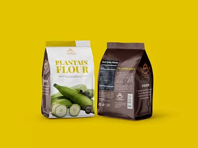 Plantain, Yam, and Beans Flour - Packaging Design beans beans flour flour packaging packaging design plantain plantain flour yam yam flour