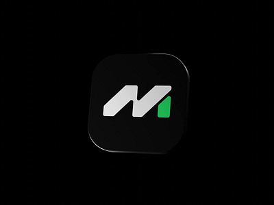 Milicare - App Icon 3d animation app app icon black brand branding dark design graphic design green icon light logo luxury motion motion graphics reveal ui