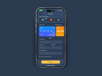 Credit Card Checkout Screen App UI app app ui banking branding card checkout credit card design ecommerce finance graphic design mockup pay payment ui visa