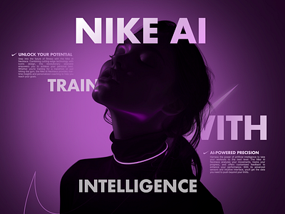 NIKE AI - Design Experiment ai branding design figma graphic design illustration interactive landing page logo midjourney nike typography ui ux vector
