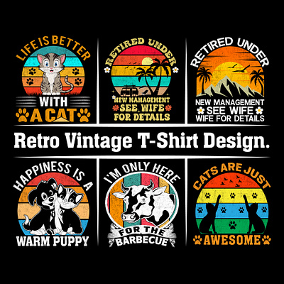 Retro Vintage T-shirt Design bulk design graphic design illustration merch design pod design retro tshirt retro vintage tshirt seller t shirt design specialist tayphography vintage tshirt