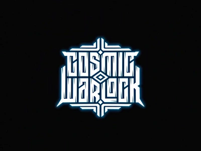 Cosmic warlock branding cosmic design game high style identity lettering logo logotype music space typography