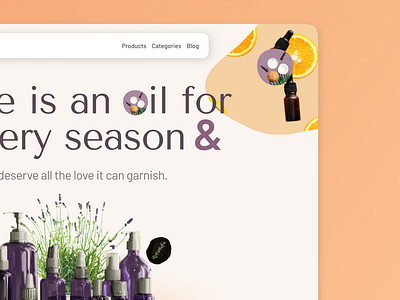 Wellness Oil landing page UI branding graphic design logo ui