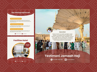 Haji and Umrah Travel - Social Media Post branding canva design graphic design instagram instagram feed instagram post instagram template social media template