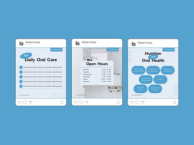 Dental Clinic - Social Media Post branding canva design instagram instagram feed instagram post instagram templates social media template