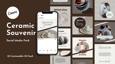 Souvenir - Social Media Post branding canva design instagram instagram feed instagram post instagram templates social media template