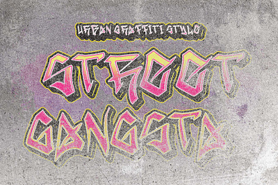 Street Gangsta art beautiful branding design font font design graffiti graphic design handwritten illustration logo spring street summer ui wall