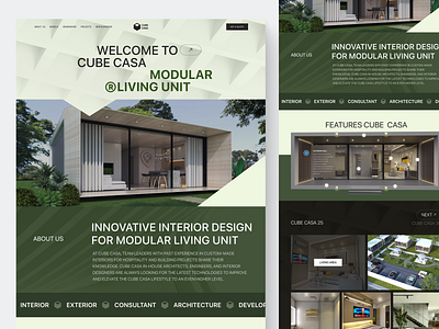 CUBE CASA - Property Website apartment architecture building clean house house landing page landing apge living area modern porperty real estate residence ui ux ui design uidesign web web design website website design