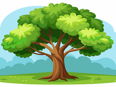 Tree Illustration adventure design flat illustration graphic design green green illustration illustration lanscape tree tree illustration vector