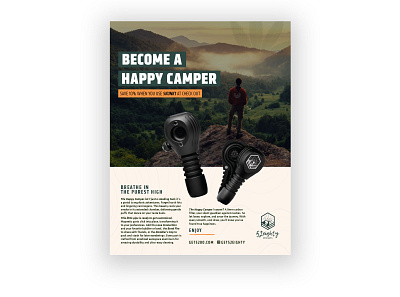 Become a Happy Camper ad design magazine