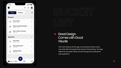 Bucket List IOS app animation app designer ios iosapp iphone productdesign prototype ui uiux webdesign wireframe