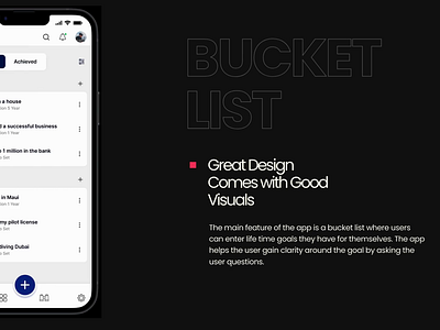 Bucket List IOS app animation app designer ios iosapp iphone productdesign prototype ui uiux webdesign wireframe