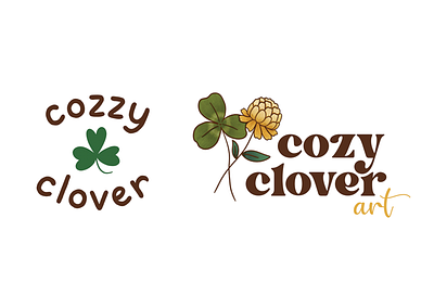 Cozy Clover logos branding graphic design logo