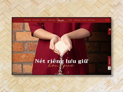Website restaurant - Hoang Tam clean e commerce illustration uiux design website