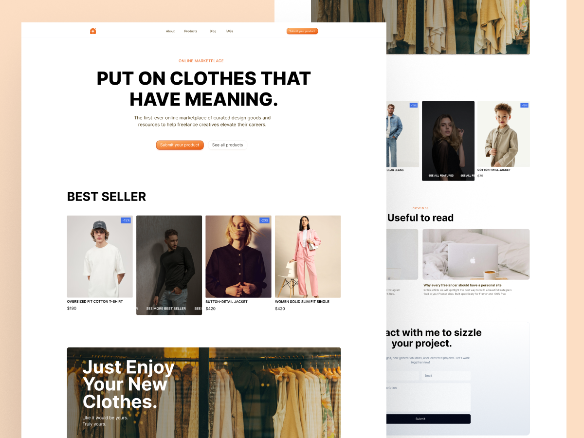 Fashion E-commerce Landing Page Design by Designs IT on Dribbble