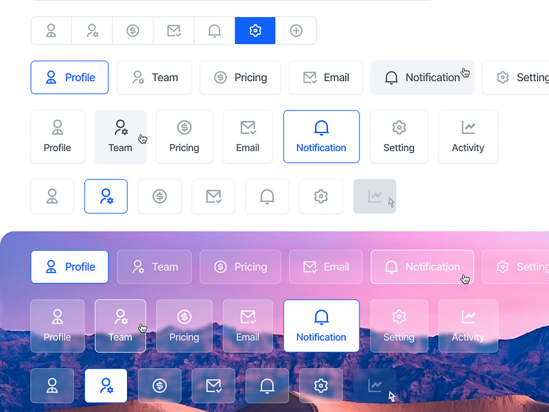 Segmented Button designs, themes, templates and downloadable graphic ...