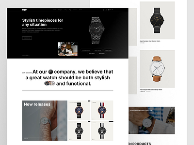 Watch E-commerce Website Design e commerce design e commerce page e commerce website online watches watch design watch e commerce watch site watch store watch website