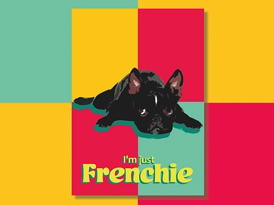 Poster Frenchie bulldog design dog french bulldog frenchie graphic design illustration posters posts vector