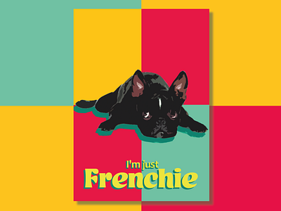 Poster Frenchie bulldog design dog french bulldog frenchie graphic design illustration posters posts vector