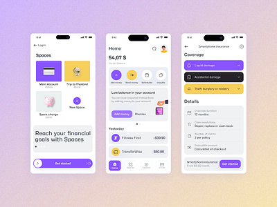 Finance Mobile App Design abu hasan android bank banking banking app branding buraq lab clean crypto digital banking app finance app finance mobile app design fintech ios minimal mobile app mobile banking online banking payment uiux