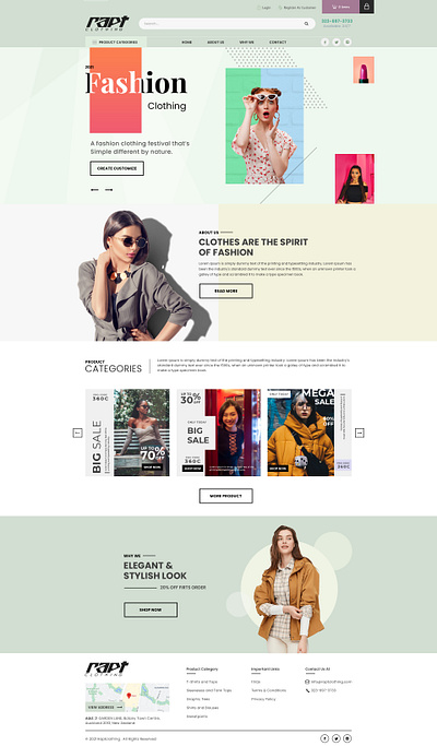 Fashion Website Template figma ui designer ux designer website