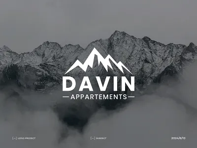 Davin Apartments Mountain Adventure Outdoor Logo adventure logo apartment logo business logo camping logo flat logo hiking logo hotel logo hunting logo minimalist logo modern logo mountain logo outdoor logo travel logo vintage logo