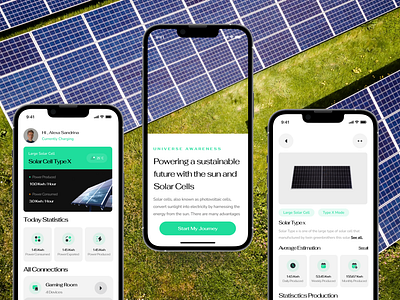 Solarx - Solar Cell Application ⚡ 3d design electrics graphic design illustration lightning mobile app mobile app design mobile design mobile ui motion graphics solac solar ui
