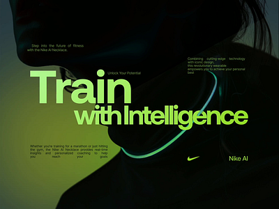 NIKE AI - Train with Intelligence layout typography ui visual design
