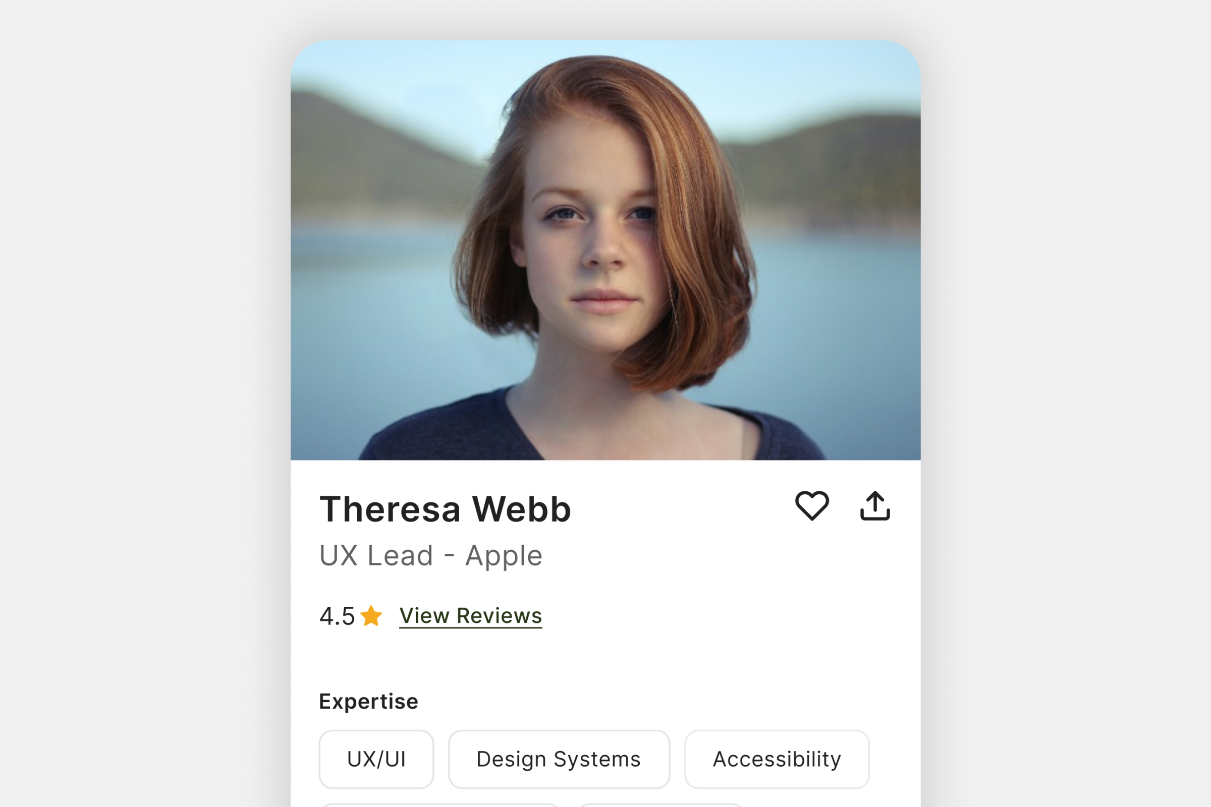 Profile Page for Design Mentors booking ui dailyui design mentor mentor app mobile app design product design profile ui rating ui ratings reviews reviews ui statistics page