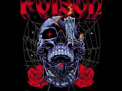 POISON design i did for a client artwork bandmerch clothing design drawing illustration logo merchandise