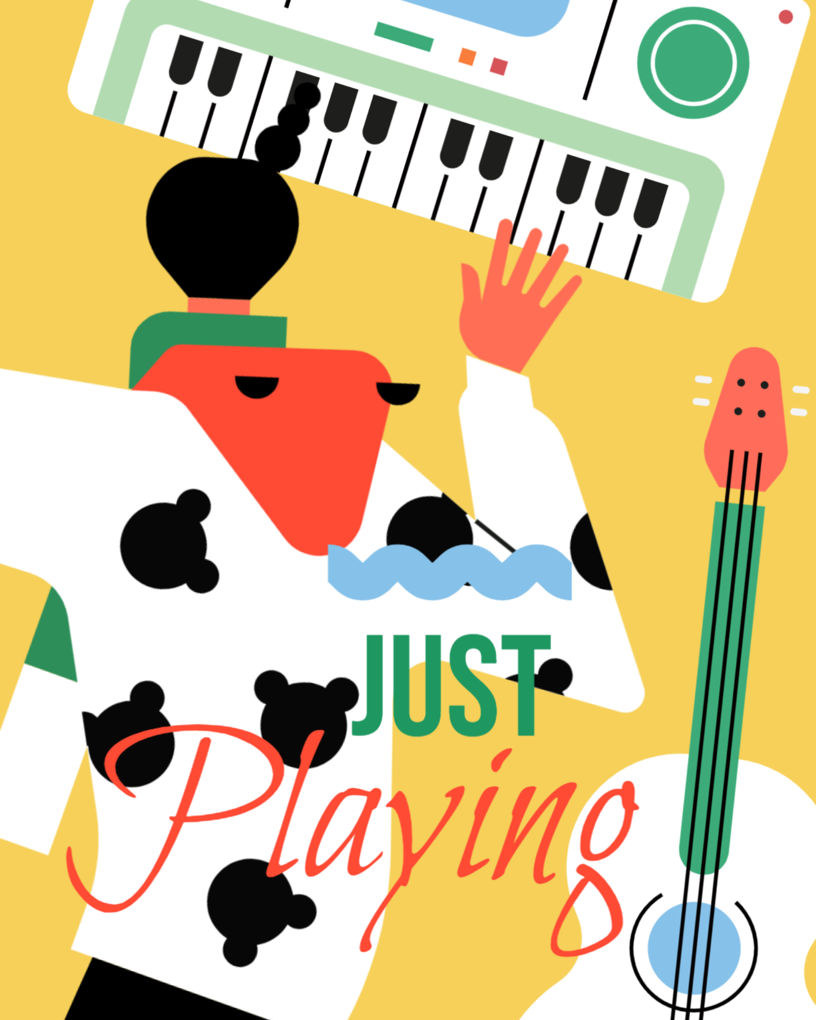 小园素作品：乐感演奏 design flat graphic design illustration vector