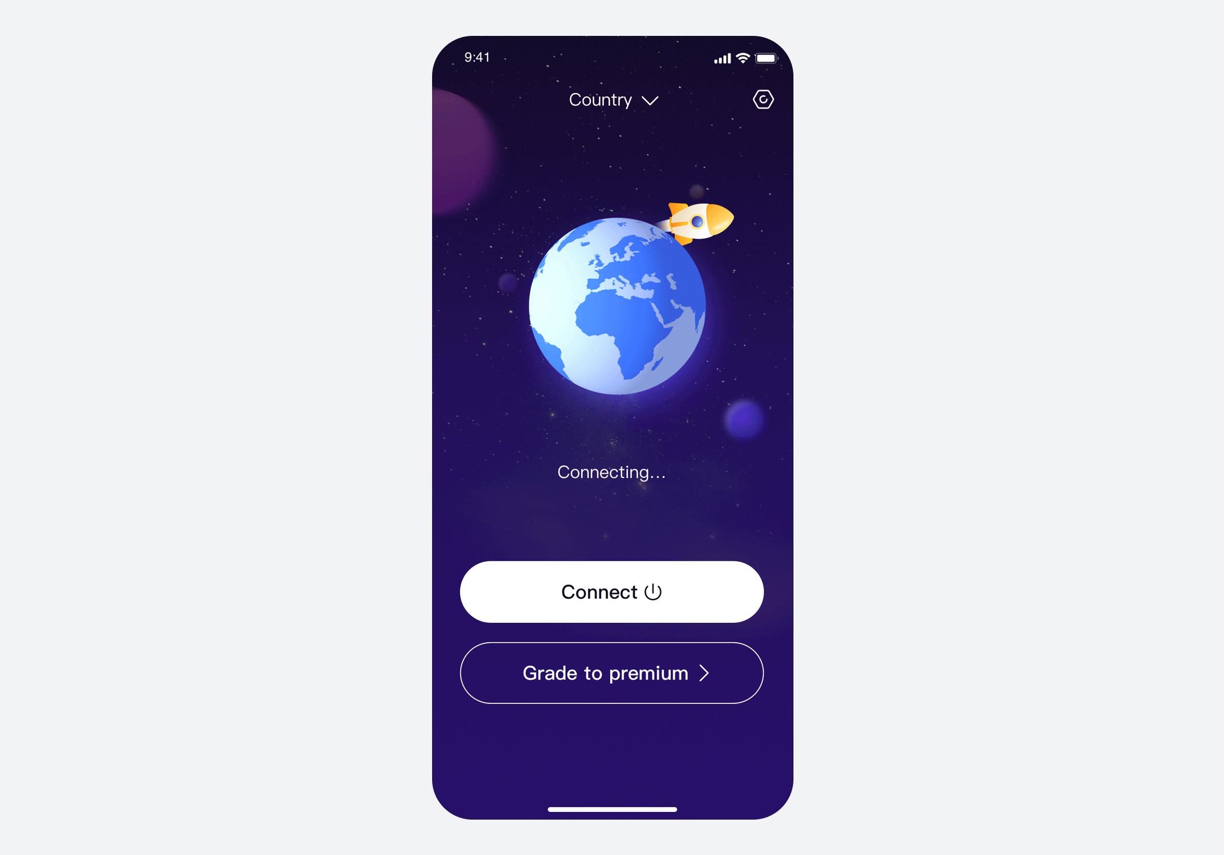 火箭🚀围着地球🌍转 design illustration ui