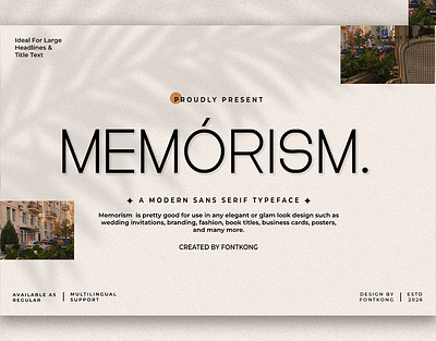 Memorism - Modern Classy Sans Serif Font branding design font handwritten illustration italic logotype script typeface ui