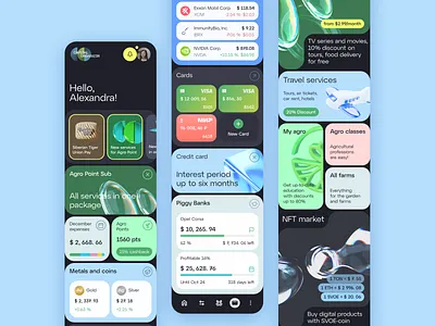 CO Super app app design dark theme fintech mobile design mobile ui super app ui design
