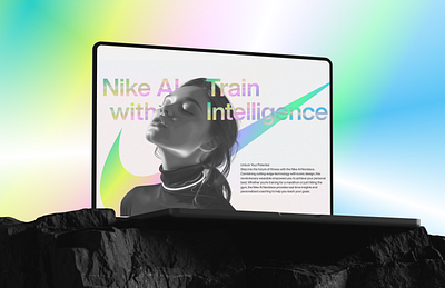 Nike Wearable AI | 20 min UI Challenge ai branding design designdrug halo illustration minimal new nike ui ux watchmegrow wearable website