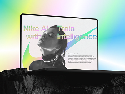 Nike Wearable AI | 20 min UI Challenge ai branding design designdrug halo illustration minimal new nike ui ux watchmegrow wearable website