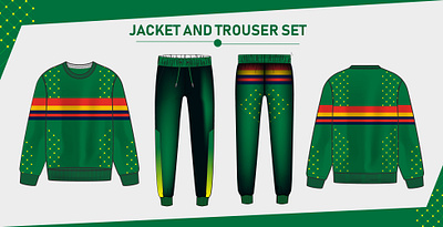 JACKET AND TROUSER SET branding graphic design jacket mockup trouser